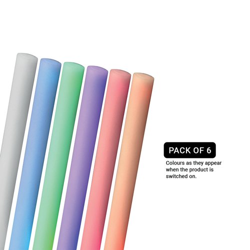Light Up Sensory Soft Foam Batons 6 LED Light Modes 400mm (Pack of 6) SFB6