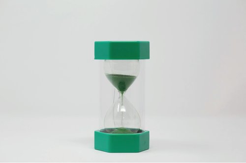 Sand Timer with Matching Coloured Sand 1 Minute Green/Clear 75x75x160mm ST1