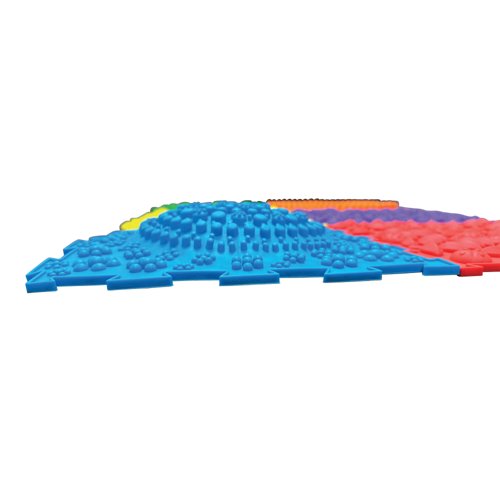 Massage Puzzle Textured Floor Tiles Indoor/Outdoor Use Assorted Bright Colours (Pack of 6) TEXMP6-BR