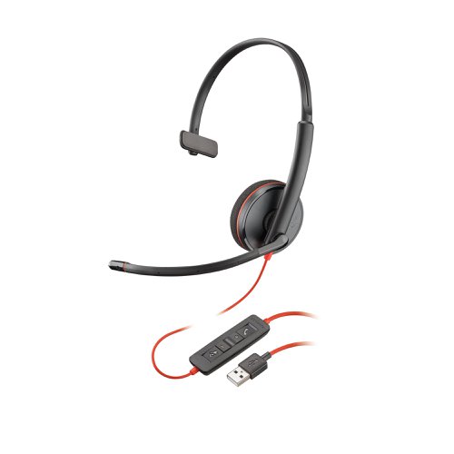 Poly Blackwire C3210 USB-A Monaural Headset 209744-201