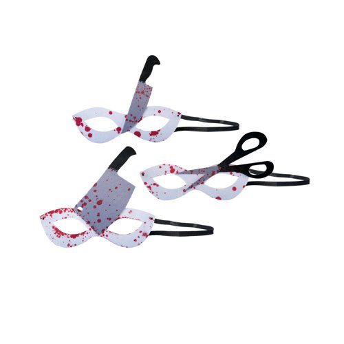 Felt Blood Mask Assorted x3 (Pack of 12) 973061