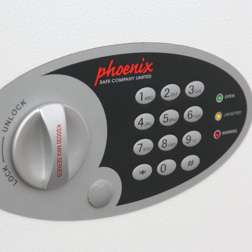 Phoenix Cygnus Key Deposit Safe Electronic Lock 700 Hook White KS0036E