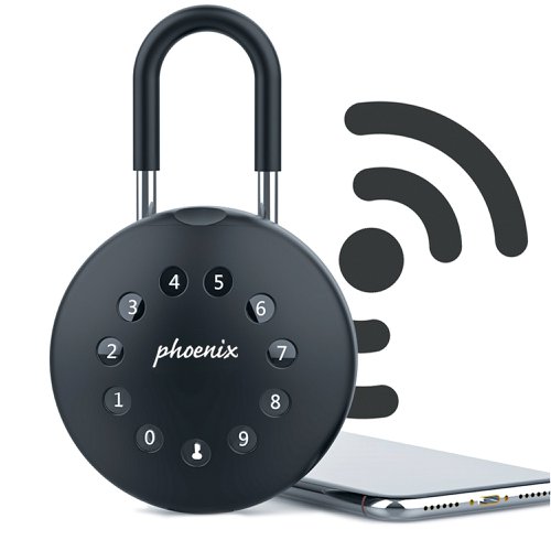 Phoenix Palm Smart Key Safe with Electronic Lock and Padlock Shackle Black KS0213ES | Phoenix