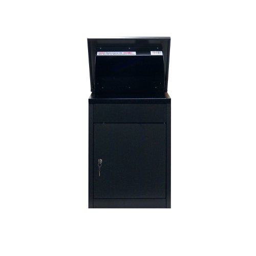 Phoenix Top Loading Parcel Box with Key Lock Black PB0581BK