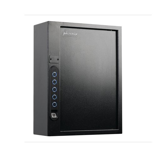 Phoenix Fingerprint Key Safe Electronic Lock 60 Adjustable Hooks Black KS0021F