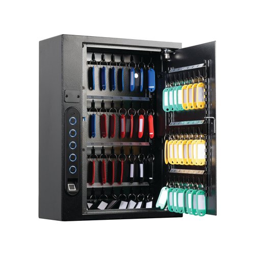 Phoenix Fingerprint Key Safe Electronic Lock 60 Adjustable Hooks Black KS0021F