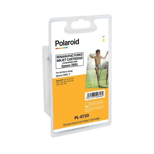 Polaroid Epson 29XL Remanufactured Inkjet Cartridge High Yield Yellow T29944012-COMP