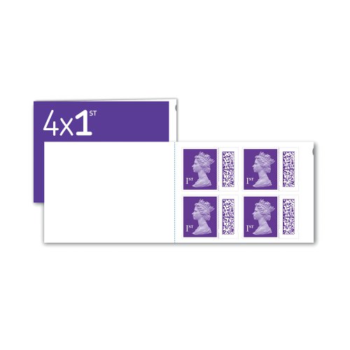 Royal Mail First Class Stamp Book (Pack of 4) 1CB4SINGLE