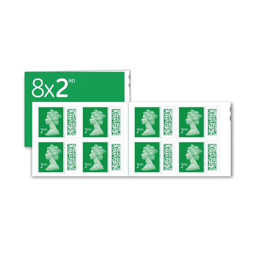 Royal Mail Second Class Stamp Book (Pack of 8) 2CB8SINGLE POF15478