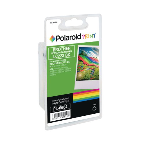 Polaroid HP LC223Bk Remanufactured Inkjet Cartridge Black LC223BK-COMP PL