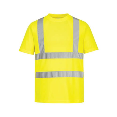 Portwest Eco High Visibility T-Shirt Short Sleeve Yellow 4XL (Pack of 6) EC12YER4XL