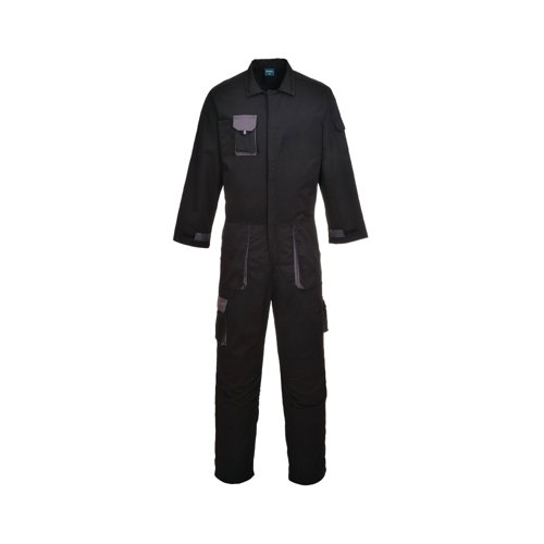 Portwest Texo Contrast Coverall Black 2XL TX15BKRXXL