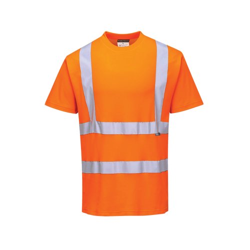 Portwest High Visibility Cotton Comfort T-Shirt Short Sleeve Orange XL S170ORRXL