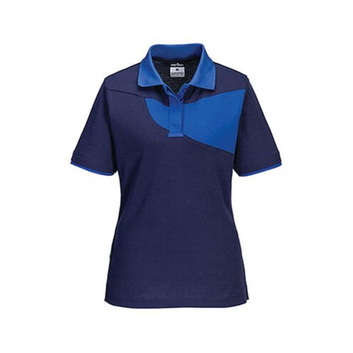 Portwest Pw2 Womens Polo Shirt Short Sleeve Navy/Royal Large PW219NRRL