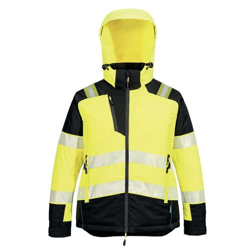 Portwest Pw3 High Visibility Womens Winter Jacket Yellow/Black Medium T162YBRM