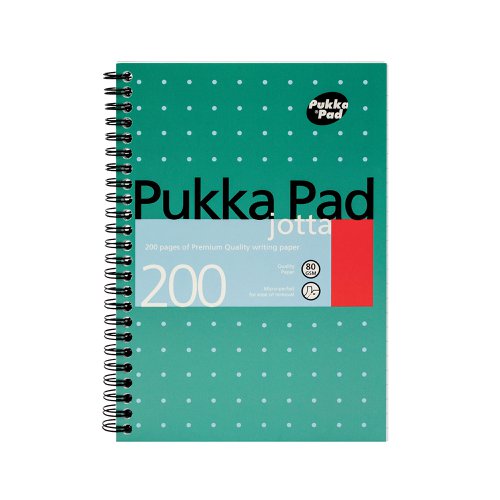 Pukka Pad Ruled Wirebound Metallic Jotta Notebook 200 Pages A5 (3 Pack) JM021