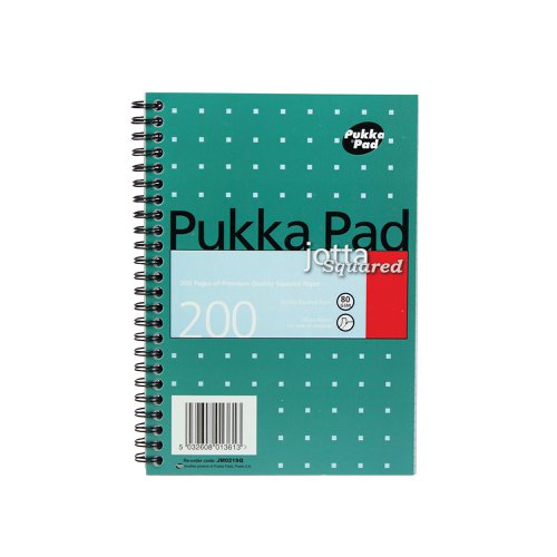 Pukka Pad Square Wirebound Metallic Jotta Notepad 200 Pages A5 (Pack of 3) JM021SQ