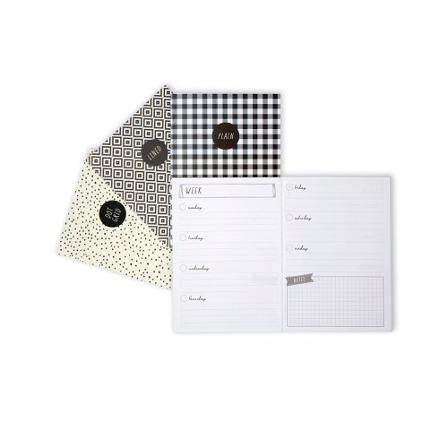 Pukka Pads Carpe Diem Notebook Monochrome A6 (Pack of 4) 9366-CD