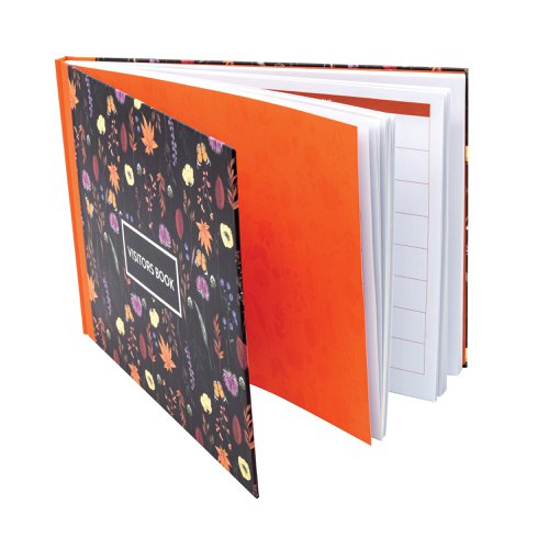 Pukka Pad Bloom Visitors Book Black 9687-BLM