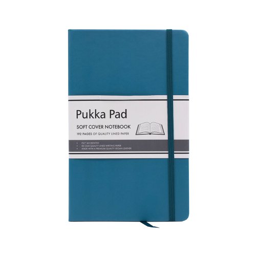 Pukka Pad Signature Soft Cover Notebook A5 215x135mm 192 Pages Teal 7752-SIG