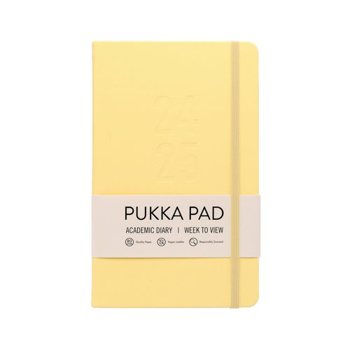 Pukka Pad Academic Diary 24/25 Pastel Yellow 9971-ACD