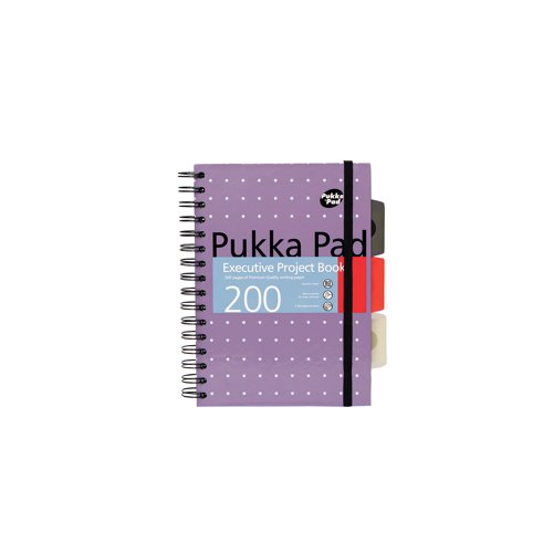 Pukka Pad Executive Ruled Wirebound Project Book A5 (3 Pack) 6336-MET