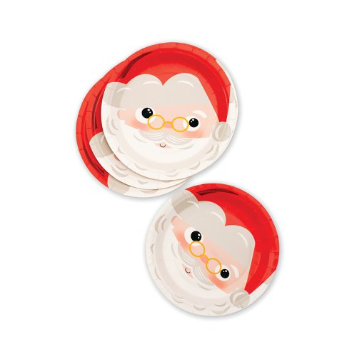 PP17986 | Our printed Santa plates provide a sturdy surface for nibbles, snacks and sweet treats and measure 23cm in diameter. Supplied in a pack of 8 paper plates.