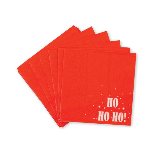 Pukka Party Napkins 2-Ply Ho Ho Ho Design (Pack of 16) PTY555