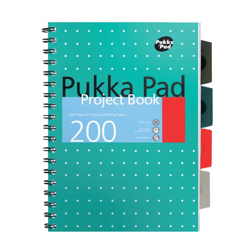 Pukka Pad Metallic Cover Wirebound Project Book A4+(3 Pack) 8521-MET | Pukka Pads Ltd