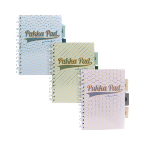 Pukka Pad Haze Project Book A5 Assorted (Pack of 3) 9874AST-HZE