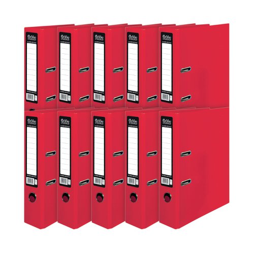 Pukka Brights Lever Arch File A4 Red (10 Pack) BR-7758 | Pukka Pads Ltd