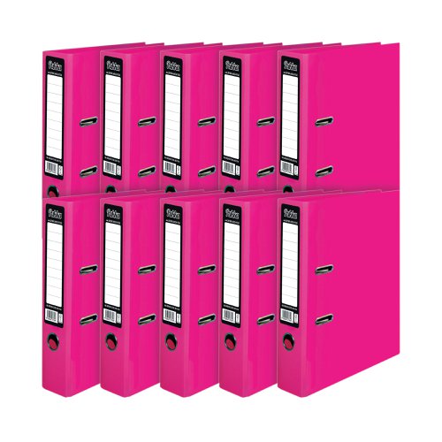 Pukka Brights Lever Arch File A4 Pink (10 Pack) BR-7764 | Pukka Pads Ltd