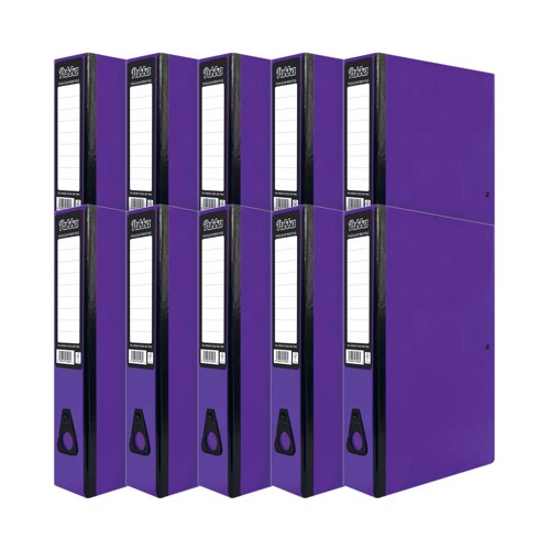 Pukka Brights Box File Foolscap Purple (10 Pack) BR-7778