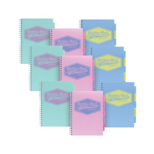 Pukka Pad Pastel Project Book A4 (Pack of 3) 8630-PST 3For2