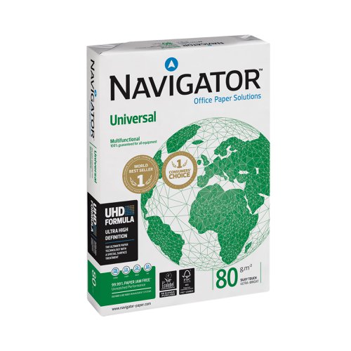 Quality printers and printer inks deserve quality paper, like the Navigator White A3 Universal Paper. Use this product in your mono or colour printer to guarantee fantastic printing quality. The superior smooth surface of the paper ensures high quality of prints while the paper comes with a 99.9% jam-free guarantee, further improving the quality of your outputs. Not only is this paper of high quality, it is also highly sustainable.