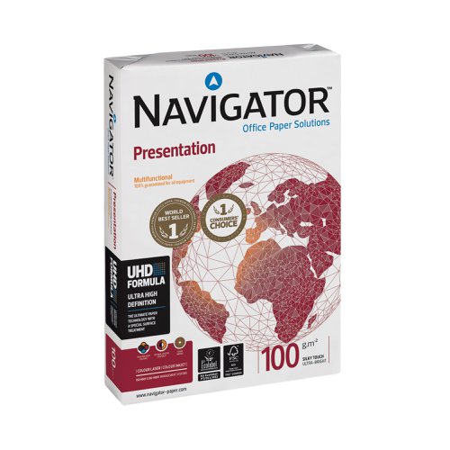 Quality printers and printer inks deserve quality paper. Use the Navigator white A4 presentation paper in your mono or colour office printer, fax machine or copier to create superior documents and presentations. The smooth surface of the paper ensures high quality of prints every time, with accurate intense and vibrant colours. Not only is this paper of high quality, it is also highly sustainable.