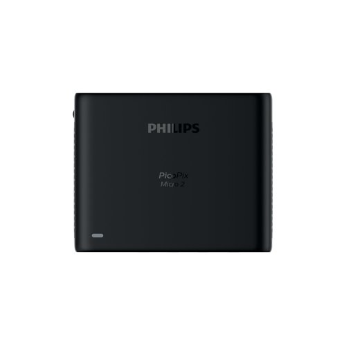 PQ96100 | The Philips PicoPix Micro 2 is the ideal tiny pocket companion to share your content thanks to its USB type C video port and HDMI. Powerful, pocket friendly, built-in speakers and long lasting battery projecting up to 5 hours of your TV show. With 480p resolution and built-in 2x3W speakers offer superior stereo sound in both directions. Place the projector where ever you want. The auto keystone and auto rotation corrections combined with the focus technology allow you to fine-tune images to your needs and place your projector at any distance.