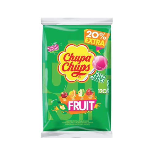 Chupa Chups Fruit Refill Bag 20 Percent Extra (120 Pack) 8302971