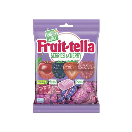 Fruit-tella Berries And Cherries Chewy Sweets 170g (Pack of 8) 71027