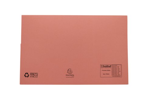 Exacompta Guildhall Probate Document Wallet 315gsm Pink (Pack of 25) PRW2-PNK