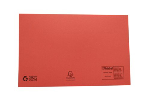 Exacompta Guildhall Probate Document Wallet 315gsm Red (Pack of 25) PRW2-RED