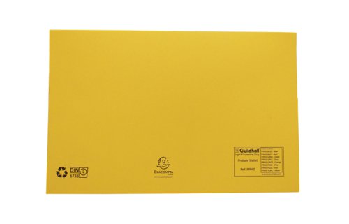 Exacompta Guildhall Probate Document Wallet 315gsm Yellow (Pack of 25) PRW2-YLW