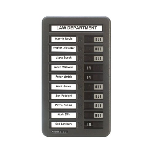 Indesign Grey In/Out Board Single Column 10 Names WPIT10I