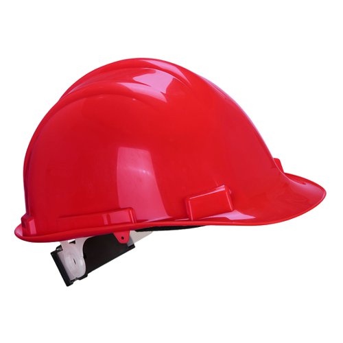 Portwest Expertbase Wheel Safety Helmet Red