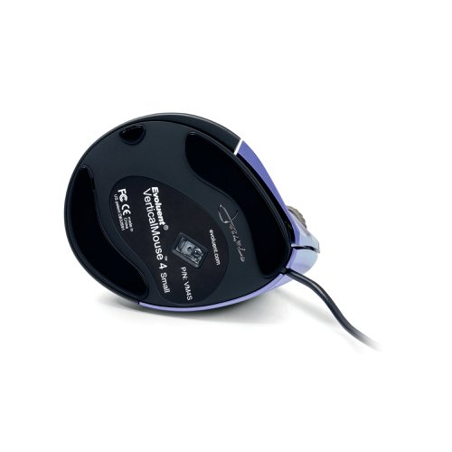 BakkerElkhuizen Evoluent 4 Small Wired Right Handed Vertical Mouse Black/Purple BNEEVR4S