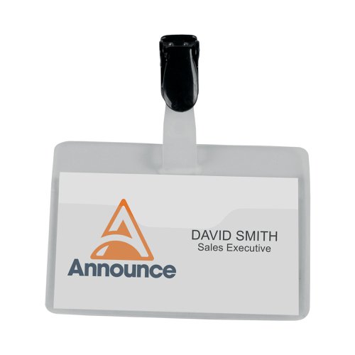 Announce Security Name Badge 60x90mm (Pack of 25) PV00922