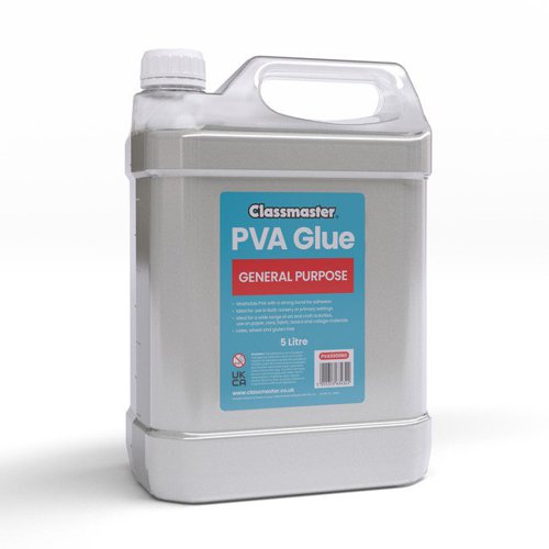 Classmaster PVA Glue General Purpose - Red Label (5 Litre) PVA5000RD