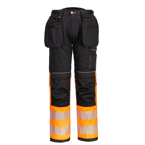 Portwest PW3 Hi Vis Class 1 Holster Pocket Trousers 42 Orange/Blk