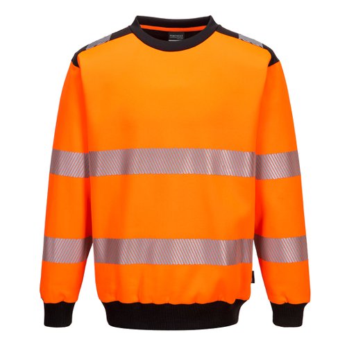 Portwest PW3 Hi Vis Sweatshirt M Orange/Blk | Portwest