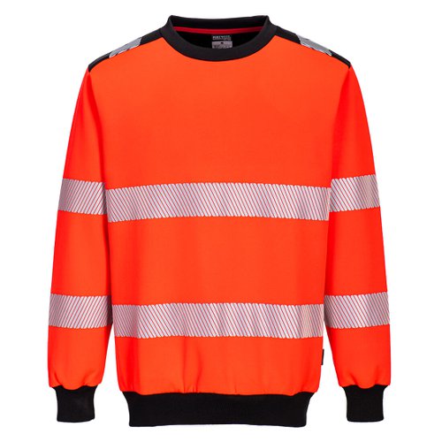 Portwest PW3 Hi Vis Sweatshirt M Red/Blk | Portwest